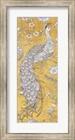 Color my World Ornate Peacock II Gold Fine Art Print