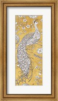 Color my World Ornate Peacock II Gold Fine Art Print