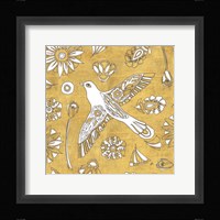 Color my World Nordic Woodcut I Gold Fine Art Print