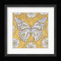 Color my World Butterfly I Gold Framed Print