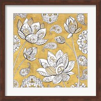 Color My World Lotus I Gold Fine Art Print