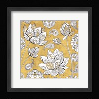 Color My World Lotus I Gold Framed Print