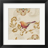 Bird Rainbow Orange Framed Print
