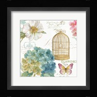Rainbow Seeds Floral Birdcage III Framed Print