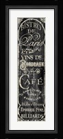 Paris Bistro VII Framed Print