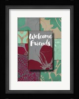 Elegant Welcome Flag Framed Print