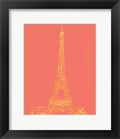 Paris on Coral Fine Art Print