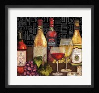 Wine Still Life on Black Fine Art Print