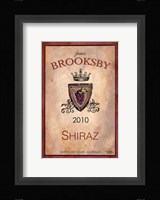 Still Life Wine Label III Framed Print