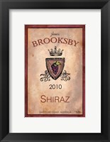 Still Life Wine Label III Framed Print