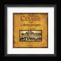 Still Life Wine Label Square IX Framed Print