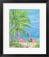 Flamingo Christmas II Framed Print