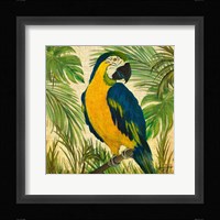 Island Birds Square on Burlap II Fine Art Print