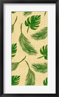 Palms On Linen Pattern Fine Art Print