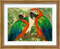 Island Birds on Burlap Fine Art Print