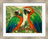 Island Birds on Burlap Fine Art Print