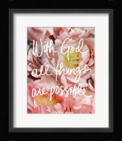 With God all things are possible Fine Art Print