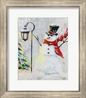 Jolly Snowman Fine Art Print