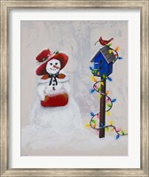 Jolly Snow Woman Fine Art Print