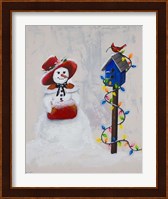 Jolly Snow Woman Fine Art Print
