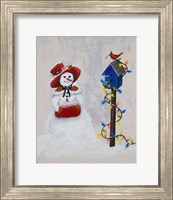 Jolly Snow Woman Fine Art Print