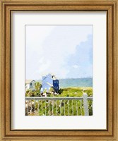 Watercolor Coastal Cottage Fine Art Print