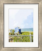 Watercolor Coastal Cottage Fine Art Print