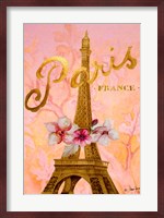 Gold Paris Eiffel Panel Fine Art Print