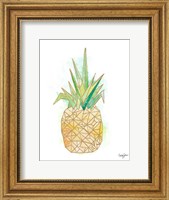 Watercolor Origami Pineapple Fine Art Print