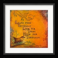 Learn Live Hope I Fine Art Print