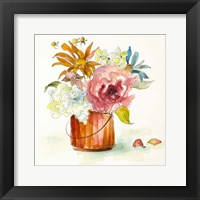 Flower Burst in Vase I Framed Print