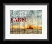 On the Farm I Framed Print