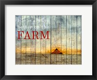 On the Farm I Framed Print