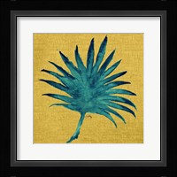 Leaf on Yellow Burlap Fine Art Print