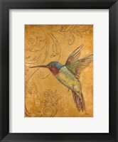Golden Hummingbird II Fine Art Print
