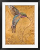 Golden Hummingbird I Fine Art Print