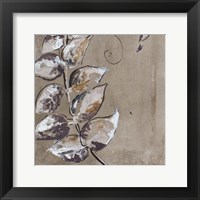 Watercolor Leaves Square I Framed Print