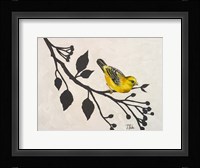 Yellow Bird On the Branch I Framed Print