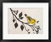 Yellow Bird On the Branch I Fine Art Print