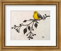 Yellow Bird On the Branch II Fine Art Print