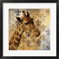 Golden Safari III (Giraffe) Framed Print