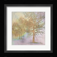 Gold Serene Forest I Framed Print