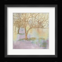 Gold Serene Forest II Framed Print