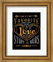 Black & Gold Love Story Fine Art Print