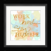 Dream Big & Work Hard Watercolor II Framed Print