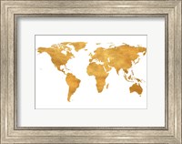 Gold World Map Fine Art Print