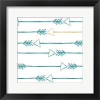 Teal and Gold Arrows Fine Art Print
