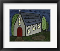 Church with Red Door Fine Art Print