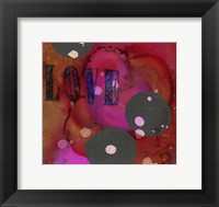 Texture - Love Red Framed Print