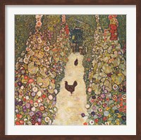 Garden Path with Chickens, 1916 Fine Art Print